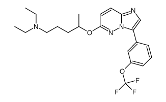 diethyl-{4-[3-(3-trifluoromethoxy-phenyl)-imidazo[1,2-b]pyridazin-6-yloxy]-pentyl}-amine结构式