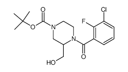 tert-butyl 4-(3-chloro-2-fluorobenzoyl)-3-(hydroxymethyl)piperazine-1-carboxylate结构式