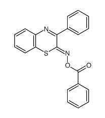 3-phenyl-benzo[1,4]thiazin-2-one O-benzoyl-oxime Structure