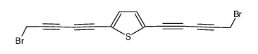 1,4-bis-(5-bromo-1,3-pentadiynyl)thiophene结构式