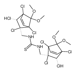 1,3-Bis-(1,2,3,4-tetrachloro-7,7-dimethoxy-bicyclo[2.2.1]hept-5-en-2-ylmethyl)-thiourea结构式