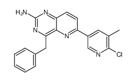 4-benzyl-6-(2-chloro-3-methylpyridin-5-yl)pyrido[3,2-d]pyrimidin-2-ylamine结构式