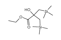 Ethyl 2-hydroxy-2,2-bis[trimethylsilylmethyl]-acetate Structure