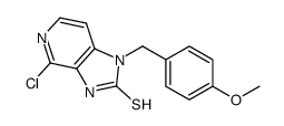 4-氯-1-(4-甲氧基苄基)-1H-咪唑并[4,5-c]吡啶-2(3H)-硫酮结构式