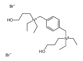 [4-[[diethyl(3-hydroxypropyl)azaniumyl]methyl]phenyl]methyl-diethyl-(3-hydroxypropyl)azanium,dibromide Structure
