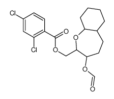 [(2S,3R,5aR,9aS)-3-formyloxy-2,3,4,5,5a,6,7,8,9,9a-decahydrobenzo[b]oxepin-2-yl]methyl 2,4-dichlorobenzoate结构式