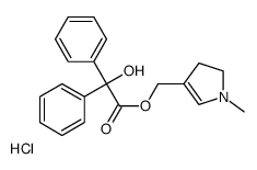 (1-methyl-2,3-dihydropyrrol-4-yl)methyl 2-hydroxy-2,2-diphenylacetate,hydrochloride Structure