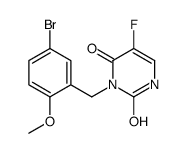 3-[(5-bromo-2-methoxyphenyl)methyl]-5-fluoro-1H-pyrimidine-2,4-dione结构式