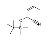 2-[tert-butyl(dimethyl)silyl]oxypent-3-enenitrile Structure