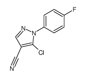 5-氯-1-(4-氟苯基)-1H-吡唑-4-甲腈结构式