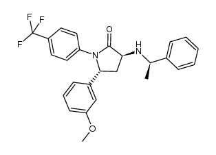 (3S,5R)-5-(3-methoxyphenyl)-3-[(R)-1-phenylethylamino]-1-(4-trifluoromethylphenyl)-pyrrolidin-2-one Structure