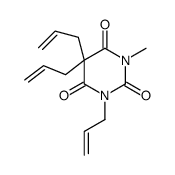 1-methyl-3,5,5-tris(prop-2-enyl)-1,3-diazinane-2,4,6-trione结构式
