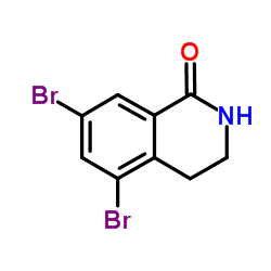 5,7-Dibromo-3,4-dihydro-1(2H)-isoquinolinone结构式
