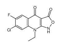 7-Chloro-9-ethyl-6-fluoro[1,2]oxazolo[3,4-b]quinoline-3,4(1H,9H)- dione结构式