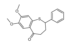 7,8-dimethoxy-2-phenyl-3,4-dihydro-2H-1-benzothiepin-5-one Structure
