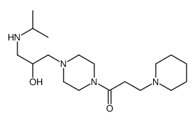 1-[4-[2-hydroxy-3-(propan-2-ylamino)propyl]piperazin-1-yl]-3-piperidin-1-ylpropan-1-one结构式