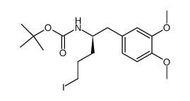 [(R)-1-(3,4-Dimethoxy-benzyl)-4-iodo-butyl]-carbamic acid tert-butyl ester Structure