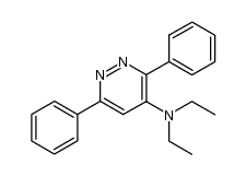N,N-diethyl-3,6-diphenylpyridazin-4-amine结构式