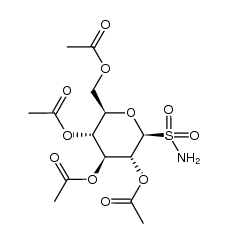 2,3,4,6-tetra-O-acetyl-β-D-glucopyranosyl-1-C-sulfonamide Structure