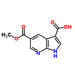 5-Methoxycarbonyl-7-azaindole-3-carboxylic acid结构式