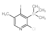 2-Chloro-4-iodo-5-methyl-3-(trimethylsilyl)-pyridine Structure