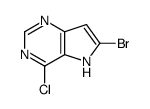 6-溴-4-氯-5H-吡咯并[3,2-d]嘧啶结构式