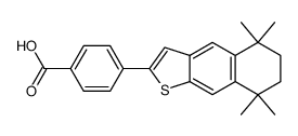 4-(5,5,8,8-Tetramethyl-5,6,7,8-tetrahydronaphtho-[2,3-b]thiophen-2-yl)benzoic acid结构式