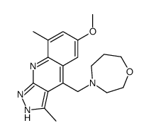 6-Methoxy-3,8-dimethyl-4-(1,4-oxazepan-4-ylmethyl)-1H-pyrazolo[3, 4-b]quinoline结构式
