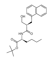 L-N-[(2R)-3-hydroxy-2-(1-naphthylmethyl)-propionyl]norleucine tert-butyl ester结构式