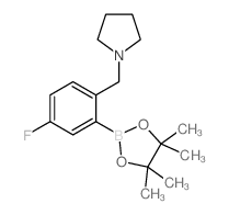 1-(4-Fluoro-2-(4,4,5,5-tetramethyl-1,3,2-dioxaborolan-2-yl)benzyl)pyrrolidine Structure