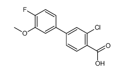 3-Chloro-4'-fluoro-3'-methoxy-[1,1'-biphenyl]-4-carboxylic acid Structure