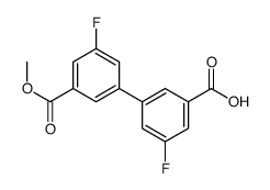 3-fluoro-5-(3-fluoro-5-methoxycarbonylphenyl)benzoic acid Structure