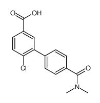 4-chloro-3-[4-(dimethylcarbamoyl)phenyl]benzoic acid Structure