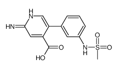 2-amino-5-[3-(methanesulfonamido)phenyl]pyridine-4-carboxylic acid Structure