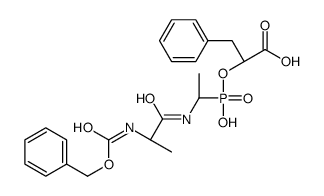 O-((-((N-(phenylmethoxycarbonyl)alanyl)amino)ethyl)hydroxyphosphinyl)-3-phenylacetate结构式