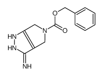 benzyl 3-amino-4,6-dihydro-1H-pyrrolo[3,4-c]pyrazole-5-carboxylate结构式