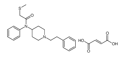 but-2-enedioic acid,2-methylsulfanyl-N-phenyl-N-[1-(2-phenylethyl)piperidin-4-yl]acetamide Structure