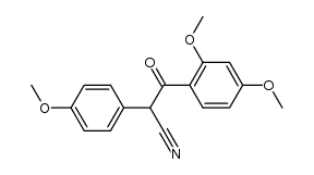 3-(2,4-dimethoxyphenyl)-2-(4-methoxyphenyl)-3-oxopropanenitrile结构式