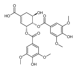 4,5-di-O-(4-hydroxy-3,5-methoxy-benzoyl)-shikimic acid Structure