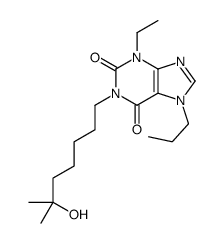 3-ethyl-1-(6-hydroxy-6-methylheptyl)-7-propylxanthine结构式