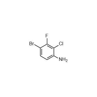 4-溴-2-氯-3-氟苯胺结构式
