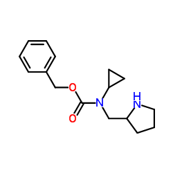 Benzyl cyclopropyl(2-pyrrolidinylmethyl)carbamate Structure