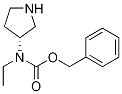 Ethyl-(R)-pyrrolidin-3-yl-carbaMic acid benzyl ester结构式