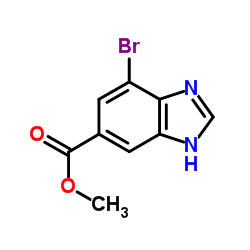 4-溴-1H-苯并咪唑-6-羧酸甲酯结构式