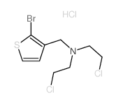 2-(bromomethyl)-N,N-bis(2-chloroethyl)thiophen-3-amine hydrochloride structure