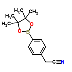 2-[4-(tetramethyl-1,3,2-dioxaborolan-2-yl)phenyl]acetonitrile Structure