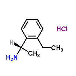 (1S)-1-(2-Ethylphenyl)ethanamine hydrochloride (1:1) Structure