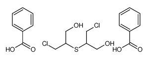 benzoic acid,3-chloro-2-(1-chloro-3-hydroxypropan-2-yl)sulfanylpropan-1-ol Structure