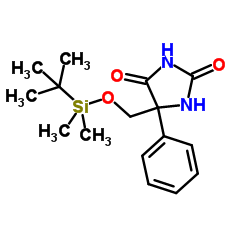 5-(tert-butyldimethylsilanyloxyMethyl)-5-phenylimidazolidine-2,4-dione Structure
