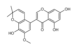 5,7-dihydroxy-3-(8-hydroxy-7-methoxy-2,2-dimethylchromen-5-yl)chromen-4-one结构式